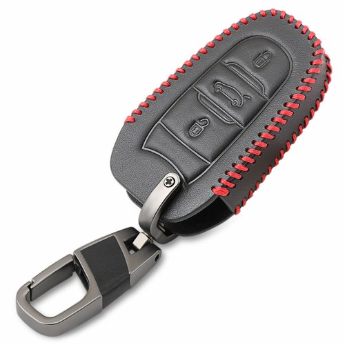 Leather car key cover - car,