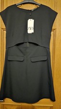 Zara black mini dress With Cut