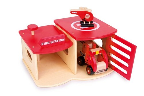 Wooden fire station - wooden,
