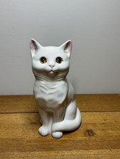POTTERY WHITE CAT , JUST CATS