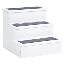 PawHut 3 Step Wooden Dog Steps
