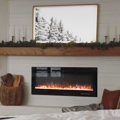 Led fireplace media wall - led,