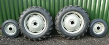 TRACTOR RIMS & TYRES REARS / FRONTS  COMPLETE SET OF 4 12.4 x 28 + 600 x 16 