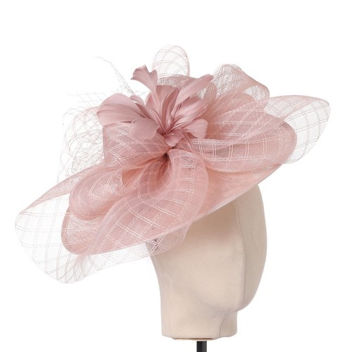 Dusty pink fascinator - dusty, for