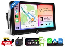 Eonon 10" Double Din Android 14 Car Stereo GPS Sat Nav FM Radio Wireless CarPlay