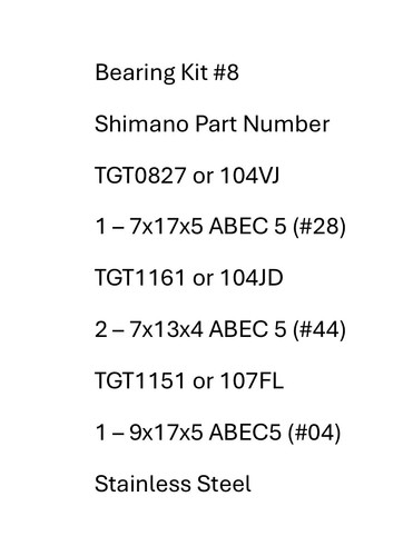 Bearing kit shimano - #08,