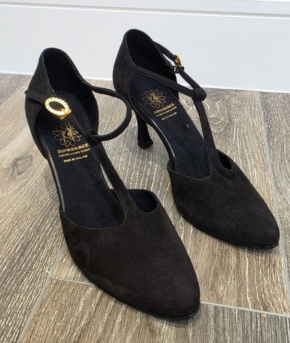 Supadance black suede - suede, dance