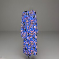 BIBA BLUE/MULTI SMOCK DRESS