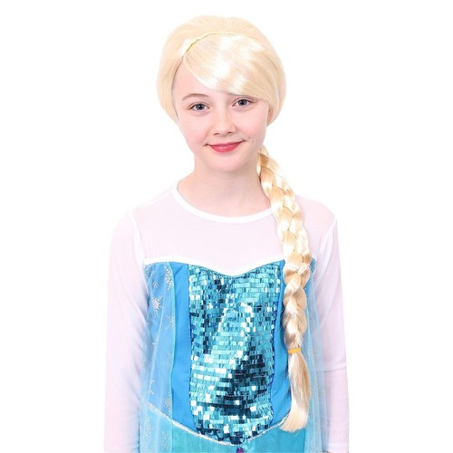 Girls blonde plait wig - girls,