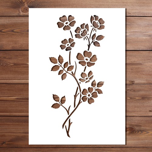 Wild flower stencil for - wild,
