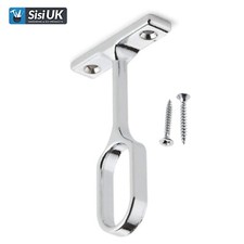 Wardrobe Pole Hanging Rail Oval 30x15 Tube Bar Clothes Storage Chrome + Fittings