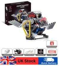 V8 Building Blocks Electrically Driven Engine Model Boxed Christmas Gift (14+)
