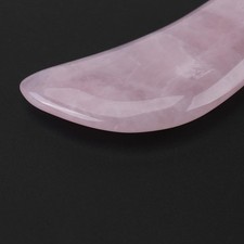 Natural Rose Quartz Crystal Face Massager Wand 115mm/4.5in for Skin Relaxation