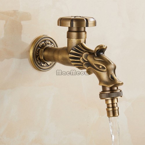 Solid brass dragon head tap - brass,