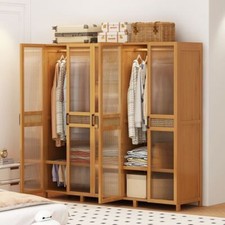 Bamboo 2/3 Doors Wardrobe for Bedroom | Kleiderschrank & Garderobenschrank UK