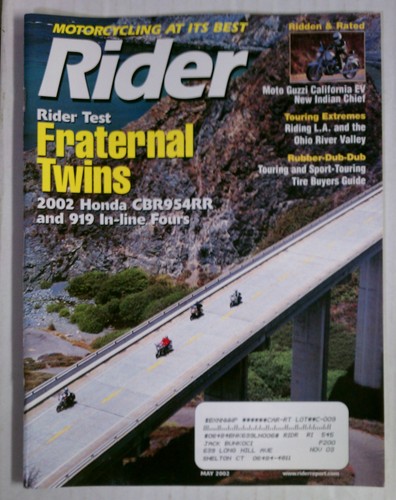 Rider magazine back - rider, issue