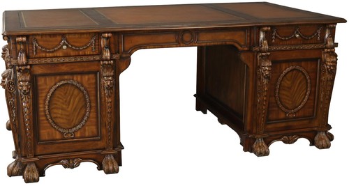 Tudor style partners desk - partners,