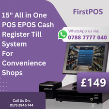 15” Touchscreen All-in-One EPOS Cash Register Till System for Convenience Stores