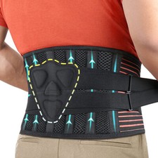 Lower Back Brace Orthopedic Lumbar Support Breathable Waist Belt for Pain Relief