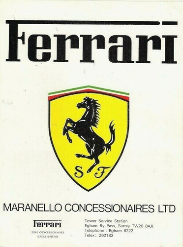Ferrari range 1975 1976 - range, uk