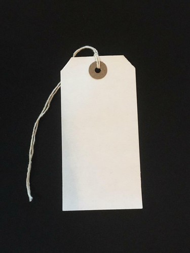 White strung tie - white,