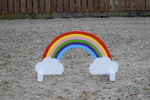 Rainbow show jump fillers - show,