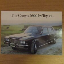 TOYOTA CROWN 2600 2563cc Saloon UK Market Sales Brochure Mid-1970s 