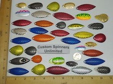 1/4lb 50+ MEDIUM Custom Spinner Blades - Colorado Willow French Silver Gold NEW