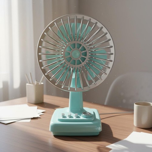 Retro desk fan - fan, brushless