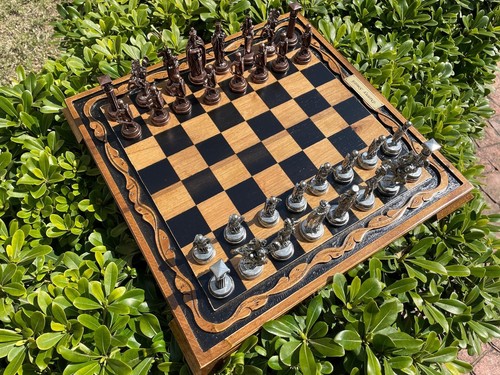 Antique chess set - antique,