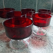 6 Cristal D'arques France Ruby