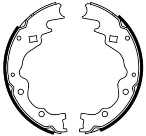 Brake shoes set - , right