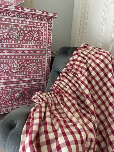 Designer bespoke red gingham - bespoke,