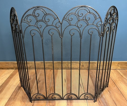 Vintage wrought iron fire - wrought,