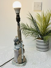 Nao by Lladro Porcelain Figurine, Girl With Cello “first Solo” Table Lamp