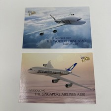 Airline Issued  Singapore Airlines Postcards  Airbus A380 Unused