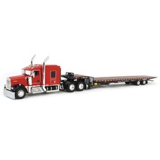 1/64 Black/Red Kenworth W900L Landoll 440B-50CA Traveling Axle Trailer 60-2034