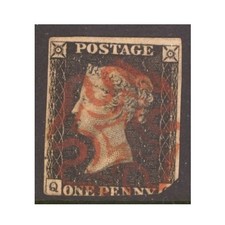 1840 1d  Black SG 2 - A Fine