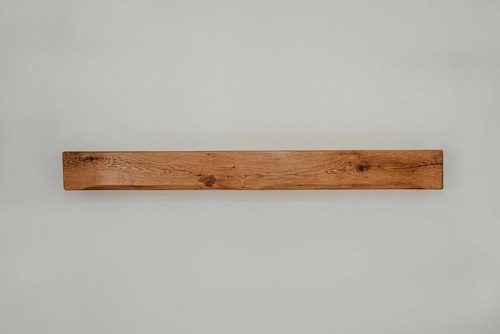 Oak beam mantel fireplace fire