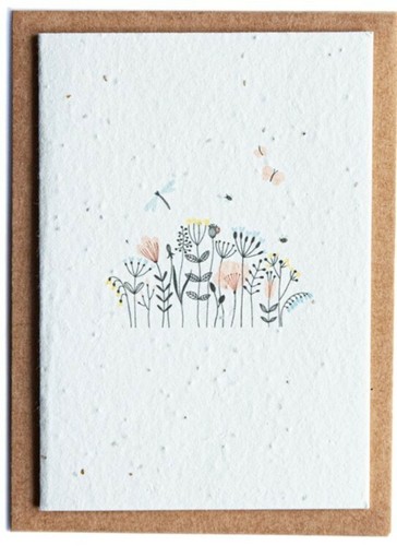 Plantable wildflower card with - plantable,