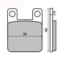 Rear Sintered Brake Pads Aprilia SX 50 2012 2013 RMS