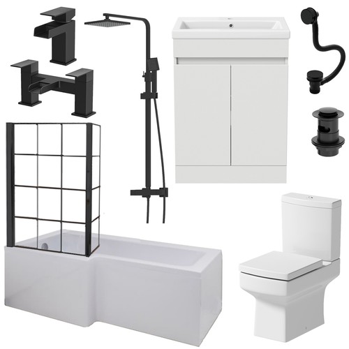 Complete bathroom suite black - complete,