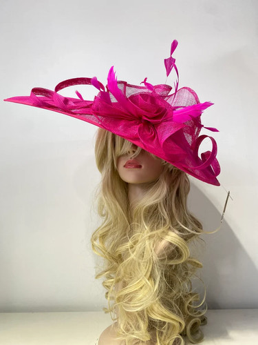 Large flower feather hatinator - flower,