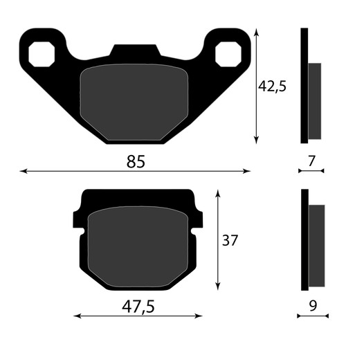 Front brake pads - pads, kawasaki