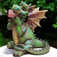 Butterfly Buddy Dragon Kissing Garden Ornament Figurine Lawn Patio Nemesis Now