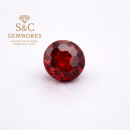 Dark garnet round brilliant - dark,