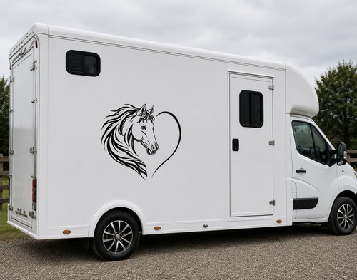 Horse box vinyl decal - box,