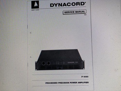 Dynacord 1050 service - dynacord,