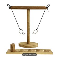 Hook and Ring Toss Battle Game Handmade Wooden interactive Drinking Games Toys