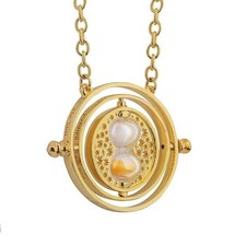 Time Turner Necklace Gold 360 Rotating Hourglass Pendant Inspire by Harry Potter